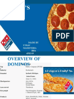 Domino'S Pizza: Made by Utsav Mahendra BBA 4502/09