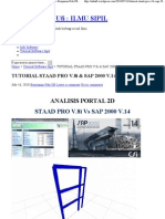 TUTORIAL STAAD PRO V.8i & SAP 2000 V.14 Benyamin Ndu Ufi - ILMU SIPIL