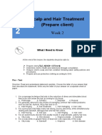 Scalp and Hair Treatment (Prepare Client) : Week 2