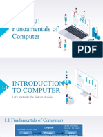 Chapter#1 Fundamentals of Computer