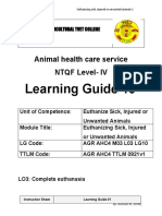 Learning Guide 10: Animal Health Care Service NTQF Level-IV