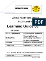 Learning Guide 08: Animal Health Care Service NTQF Level-IV