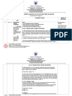 Department of Education: Weekly Home Learning Plan For The First Quarter