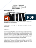 Legalitas Tanda Tangan Elektronik Pejabat Dalam Rangka Mendukung e