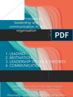 Analyze Motivation, Leadership and Communication in An Organization