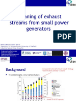 Cleaning of Exhaust Streams From Small Power Generators