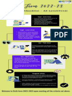 Year 12 (AS Level) Admission Checklist For The Academic Year 2022-2023