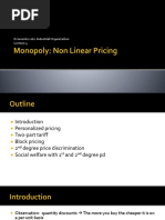 IO Price Discriminatin - Non Linear Pricing