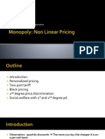 IO Price Discriminatin - Non Linear Pricing