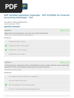 SAP Certified Application Associate - SAP S/4HANA For Financial Accounting Associates - Full