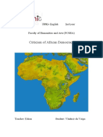 Criticism of African Democracy: English 2nd Year