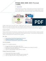 Desain Pamflet PPDB 2021 Format CDR