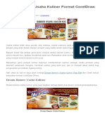 Desain Banner Usaha Kuliner Format CorelDraw