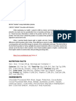 Nutrition Facts: Calories 220, Fat Cal. 140, Total Fat 15g (23% DV), Sat. Fat 7g (35%