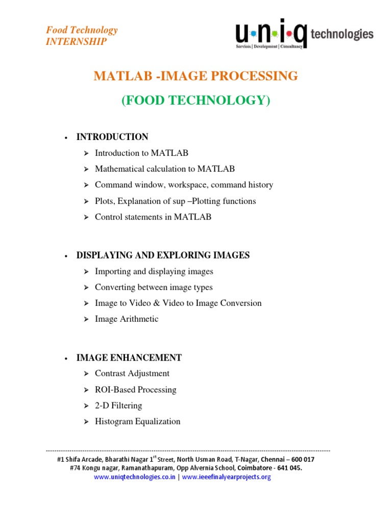 Matlab Image Processing (Food Technology) PDF Computer Vision