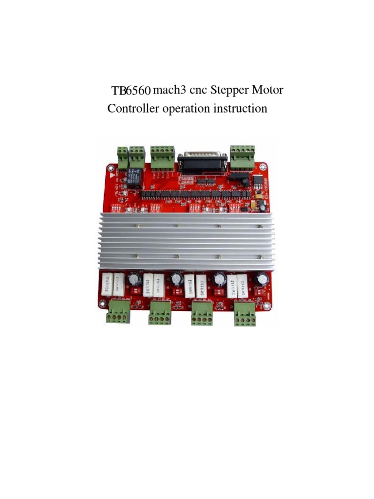4 Axis TB6560 PDF Electric Motor Power Supply