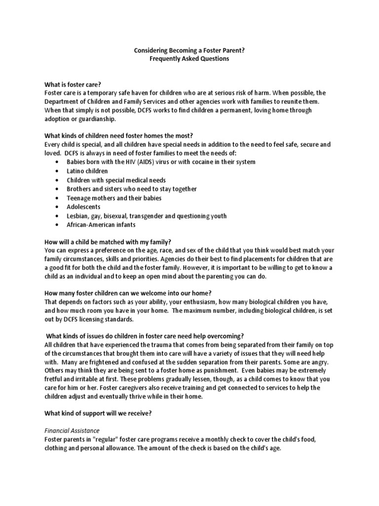 Considering Becoming A Foster Parent A Comprehensive Guide To
