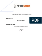 Informe de Fabricacion de Tableros Empotrados