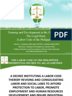 Legal Basis For Training and Deve in The Govt