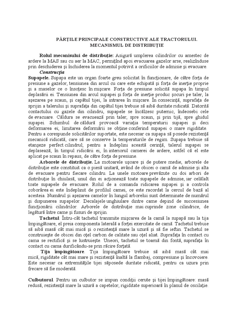 Mecanismul de Distributie | PDF