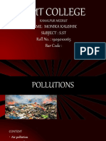Types of Pollution and Prevention