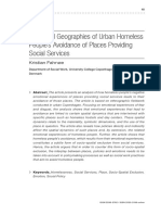 Emotional Geographies of Urban Homeless People_s Avoidance of Places Providing Social Services