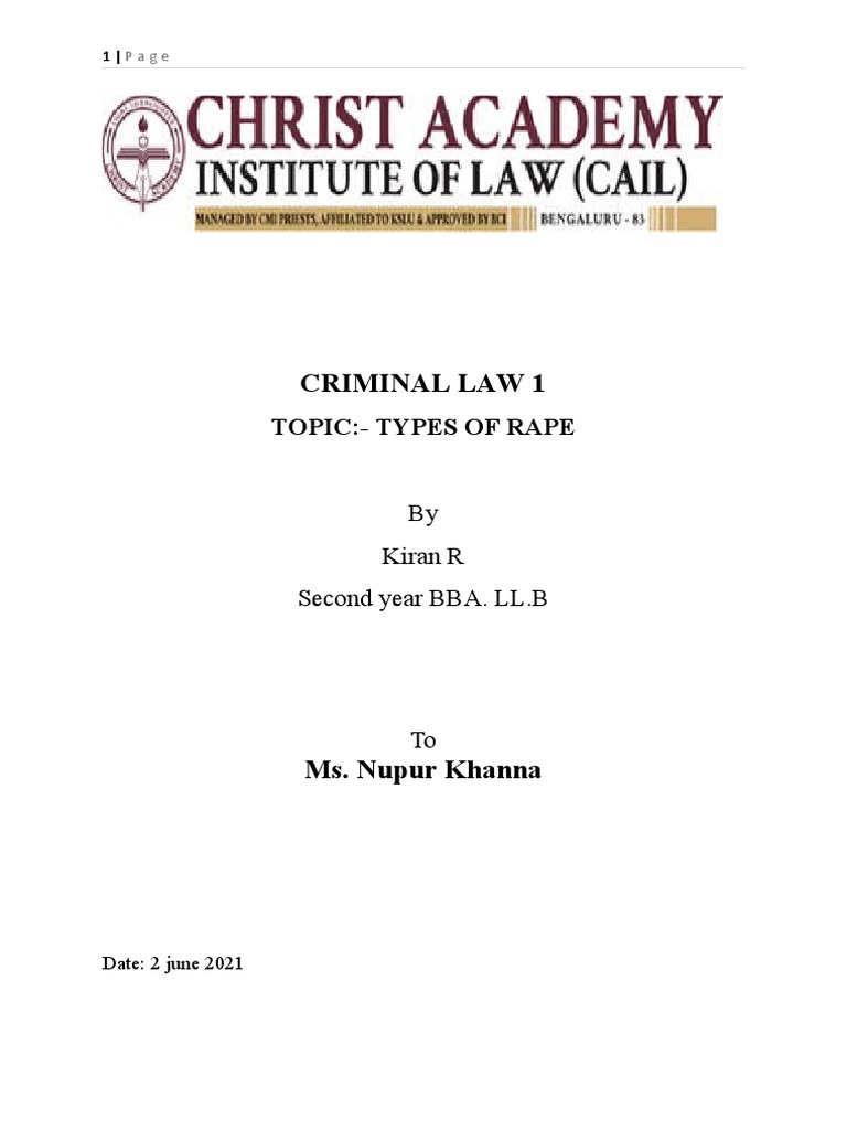Types of Rape: Definitions and Impacts | PDF | Rape | Child Sexual Abuse