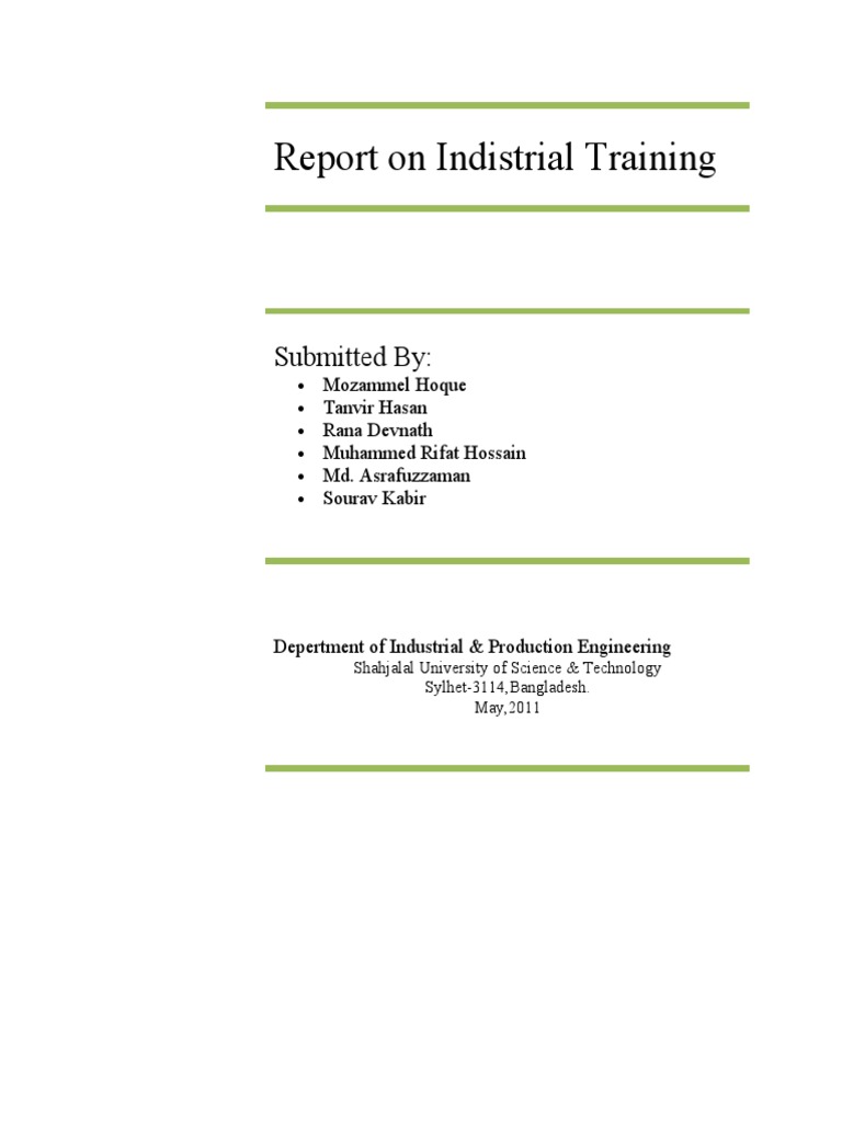 Industrial Training Report 2011 | PDF