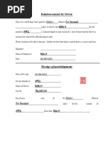 Driver Salary Reimbursement | PDF | Business