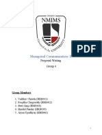 Managerial Communication-II: Proposal Writing Group 4
