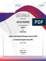 Aria Bs. Pramono: Sosialisasi Certified Professional Management Accountant (CPMA)