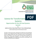 Science For Transformation of Food Systems