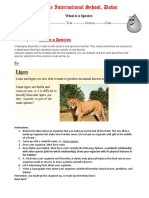 D-2 Create a Species Worksheets