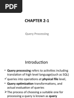 Chapter 2-1: Query Processing