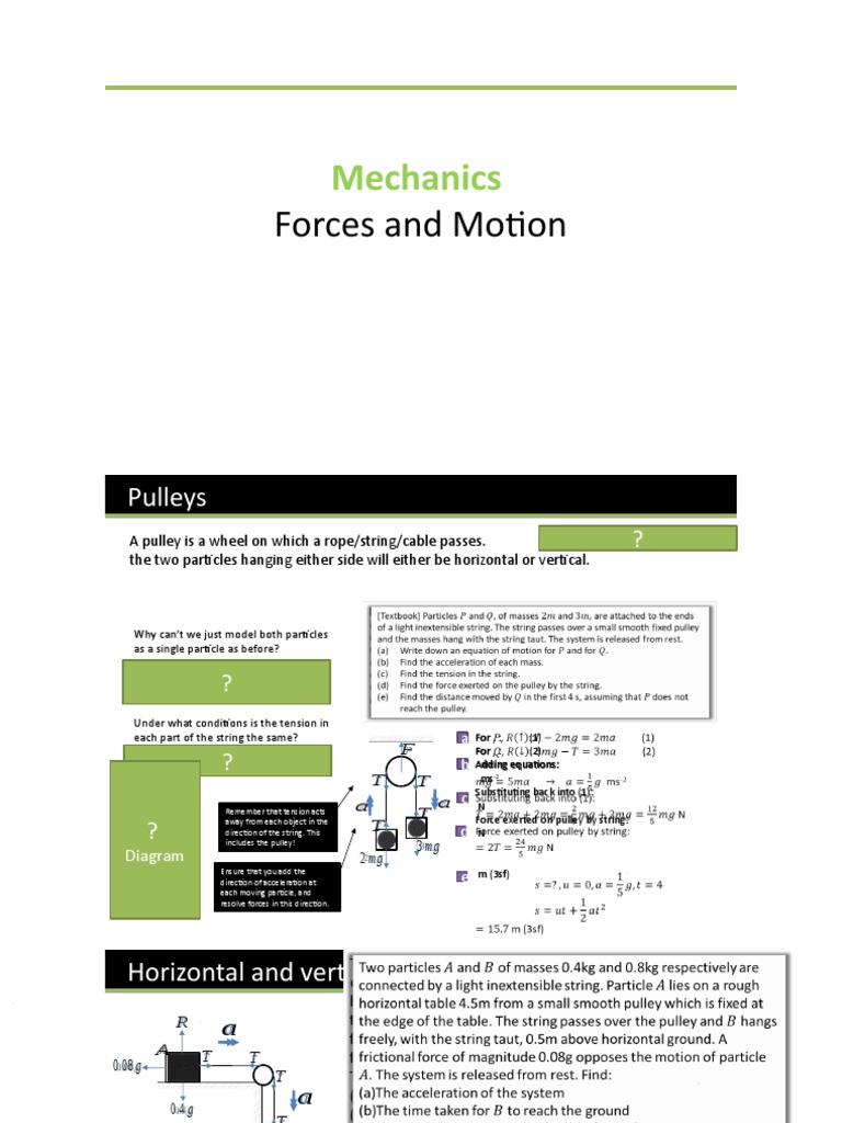 MechYr1 Chp10 ForcesAndMotion | PDF | Force | Tension (Physics)
