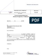 Carta de Autorizacion Retorno Voluntario