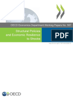 Structural Policies and Economic Resilience To Shocks: OECD Economics Department Working Papers No. 567