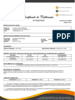 Certificado de Calibração Dosimetro
