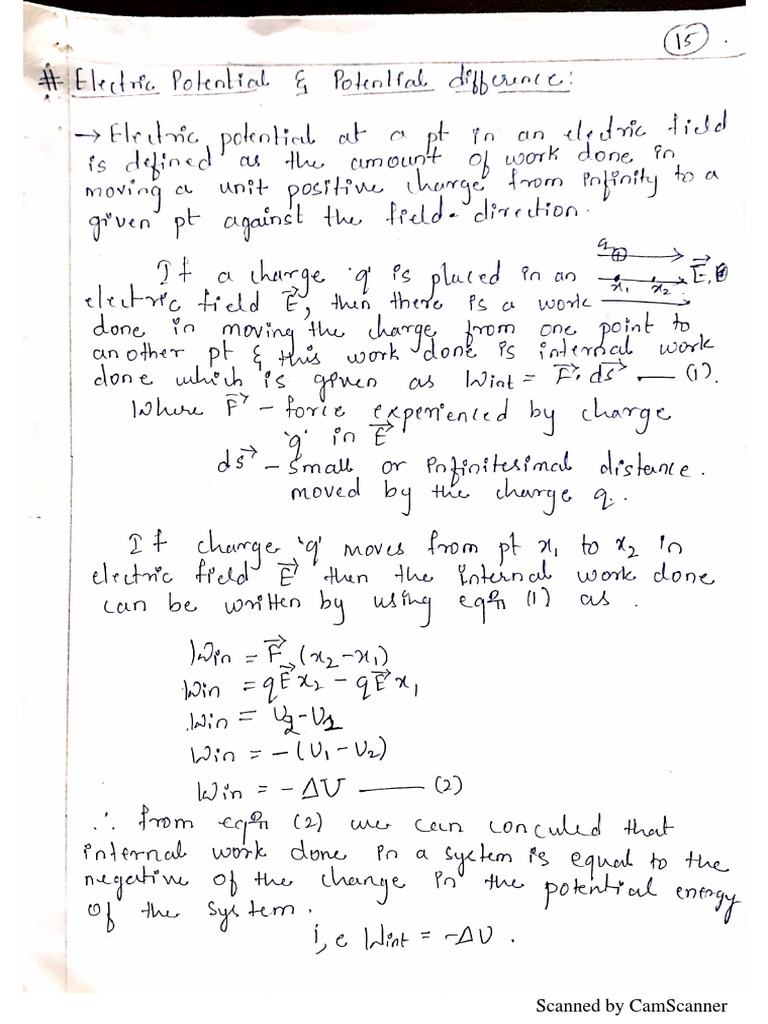 Electric Potential | PDF