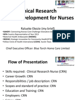 Clinical Research Career Development For Nurses: Ralueke Ekezie (My Brief)