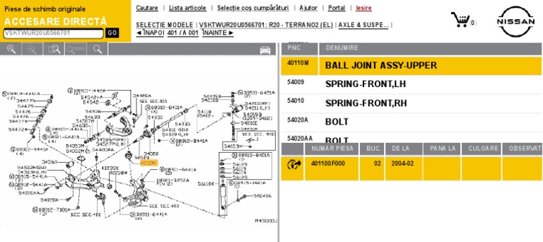 Accesare Directă: Cap-Bolt, Steering Stopper Ball Joint Assy-Upper ...