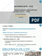 Lecture 8 - Examining Democratic and Dictatorial Interplay I (1971 - 1988) PAK STUDIES