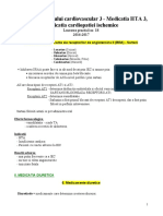 Lucrarea practică nr. 18 - Medicatia Aparatului cardiovascular 3 - Medicatia HTA 3; Medicatia cardiopatiei ischemice