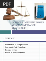 Lecture 1 Sources, Inherent Power & Non-Compliance