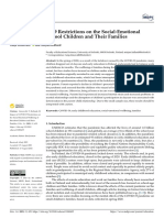 Impact of COVID-19 Restrictions On The Social-Emotional Wellbeing of Preschool Children and Their Families