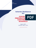 Interim Guidance For COVID-19 Prevention and Control in Schools
