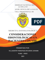 (Resumen) Consideraciones Odontológicas en Pacientes Con Vih