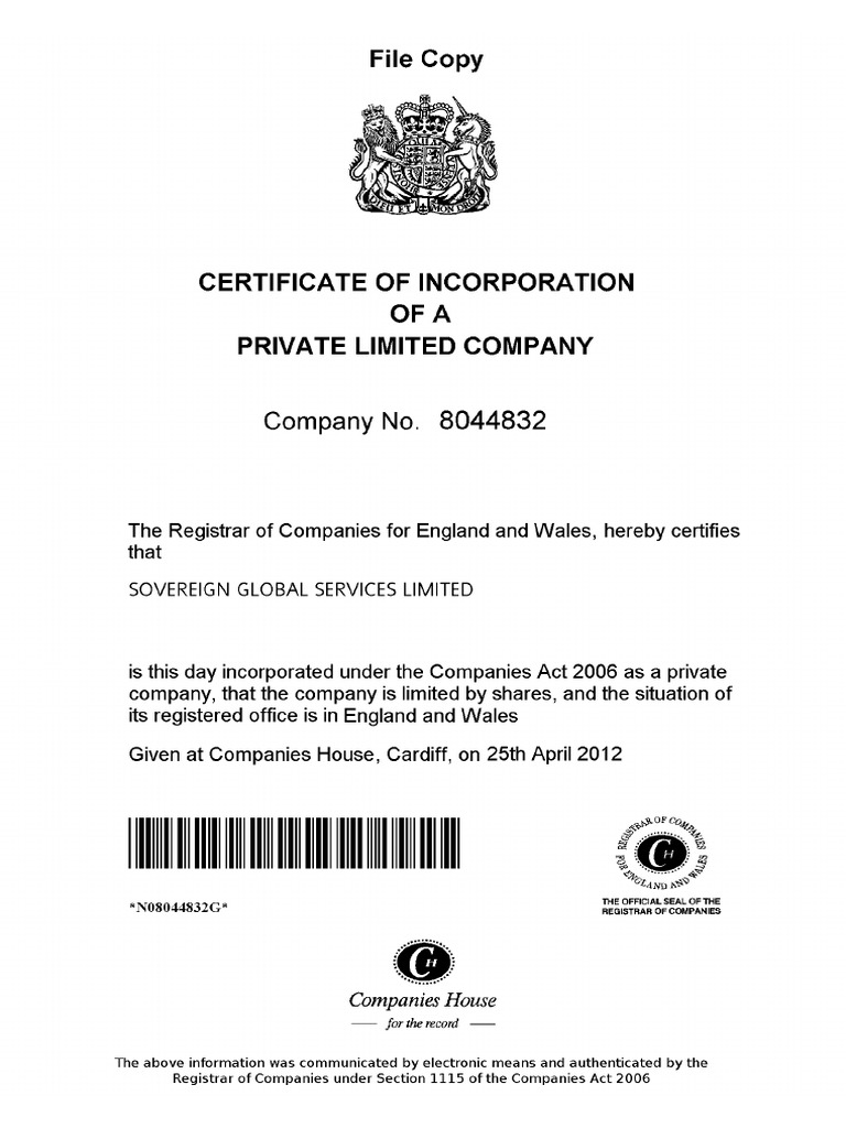 Companies House Document PDF