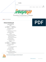 Pelajaran Ibtida'iyyah - Pondok Pesantren Lirboyo