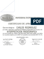 Certificado Interpret. RX.